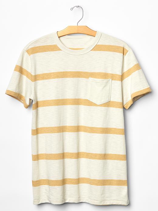 Image number 2 showing, Marled single stripe pocket t-shirt