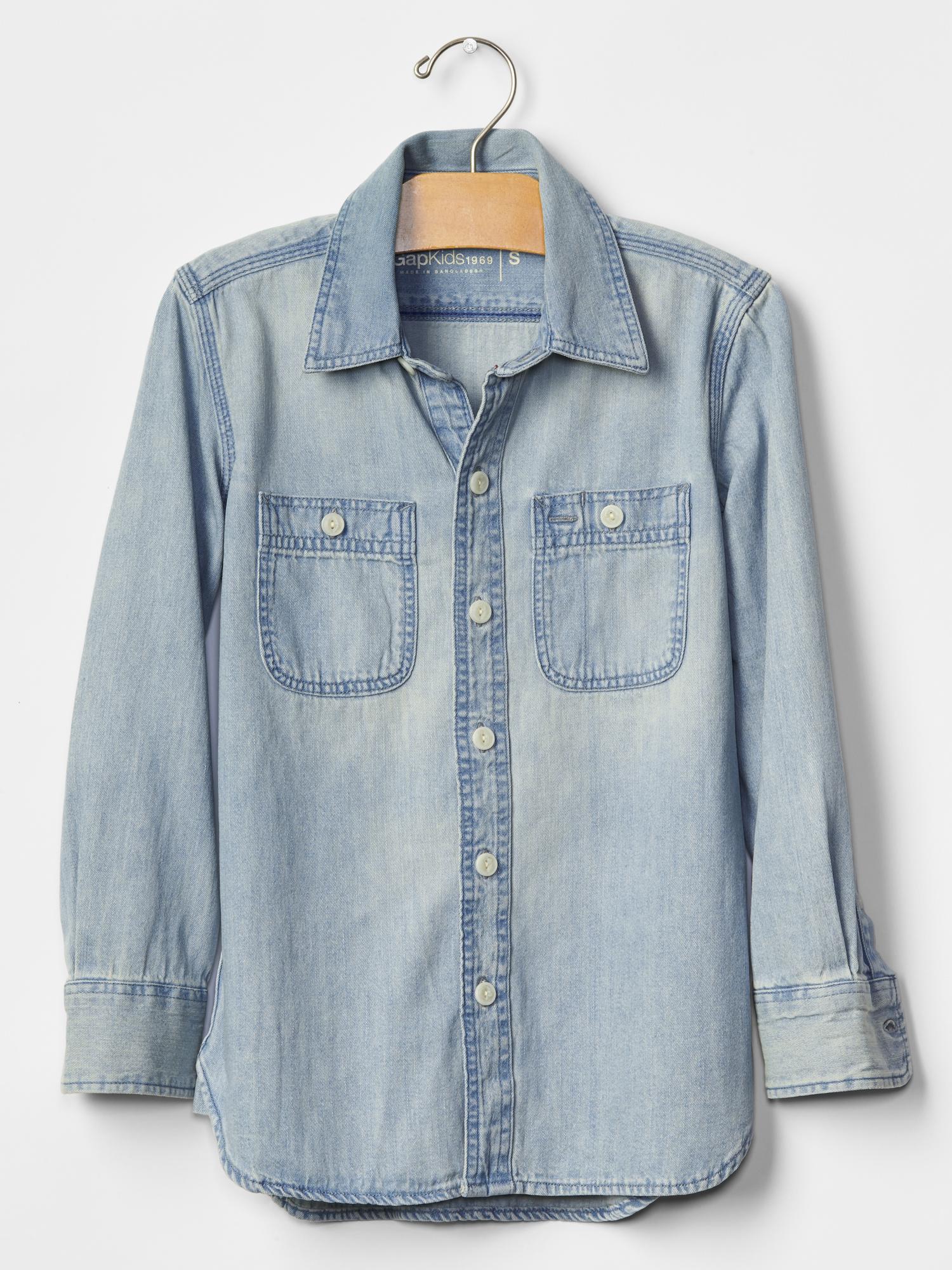 Gap 1969 denim deals shirt