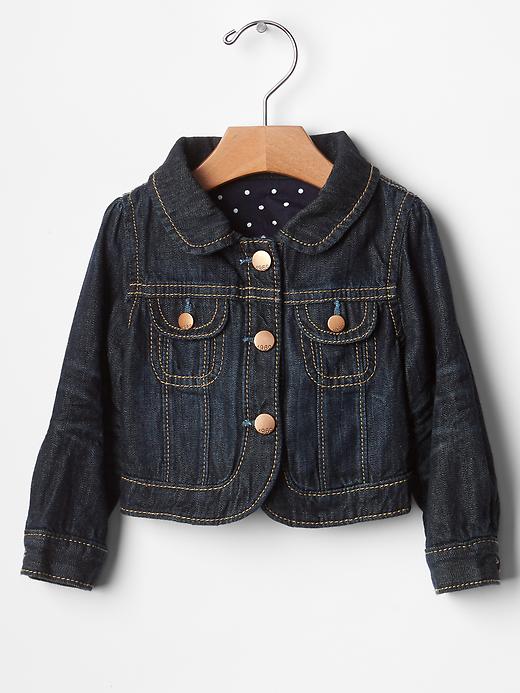 View large product image 1 of 1. Her first denim jacket