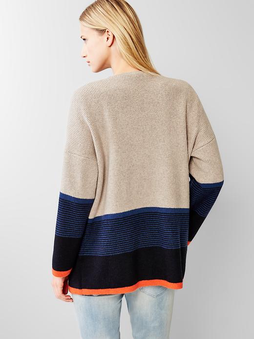 Image number 2 showing, Colorblock sweater coat