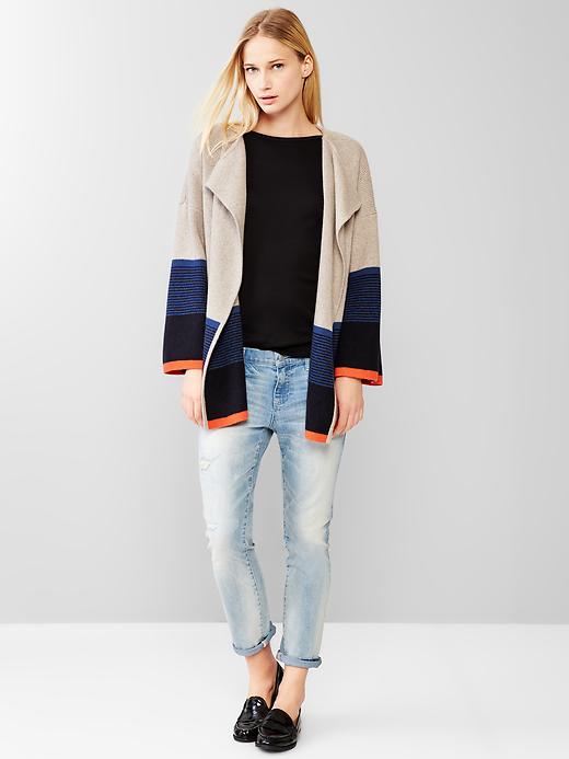 Image number 5 showing, Colorblock sweater coat