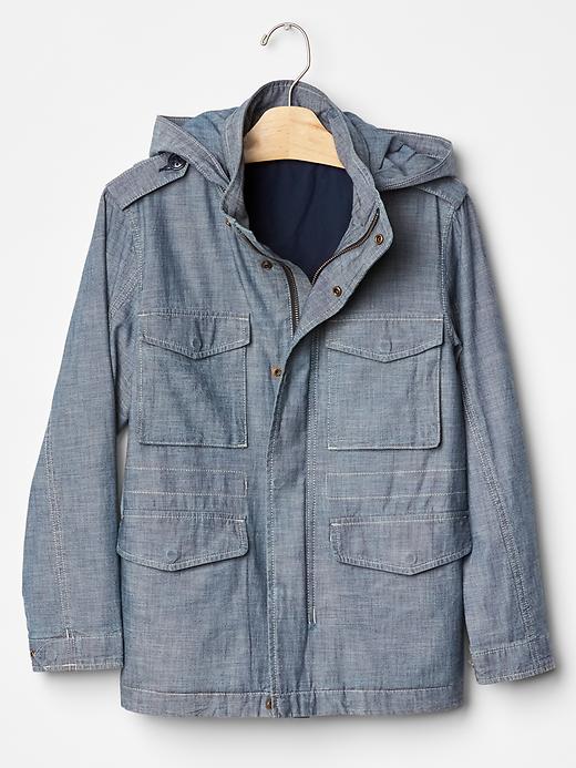 Image number 1 showing, Chambray field jacket