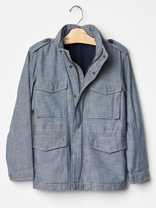 Image number 2 showing, Chambray field jacket