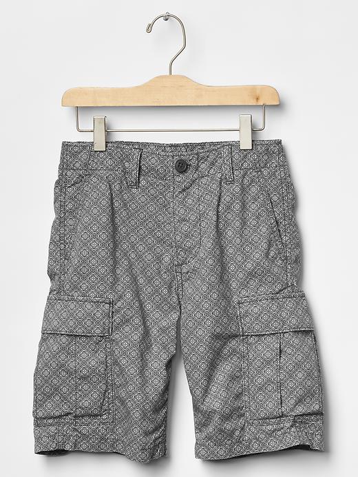 Image number 1 showing, Printed cargo shorts