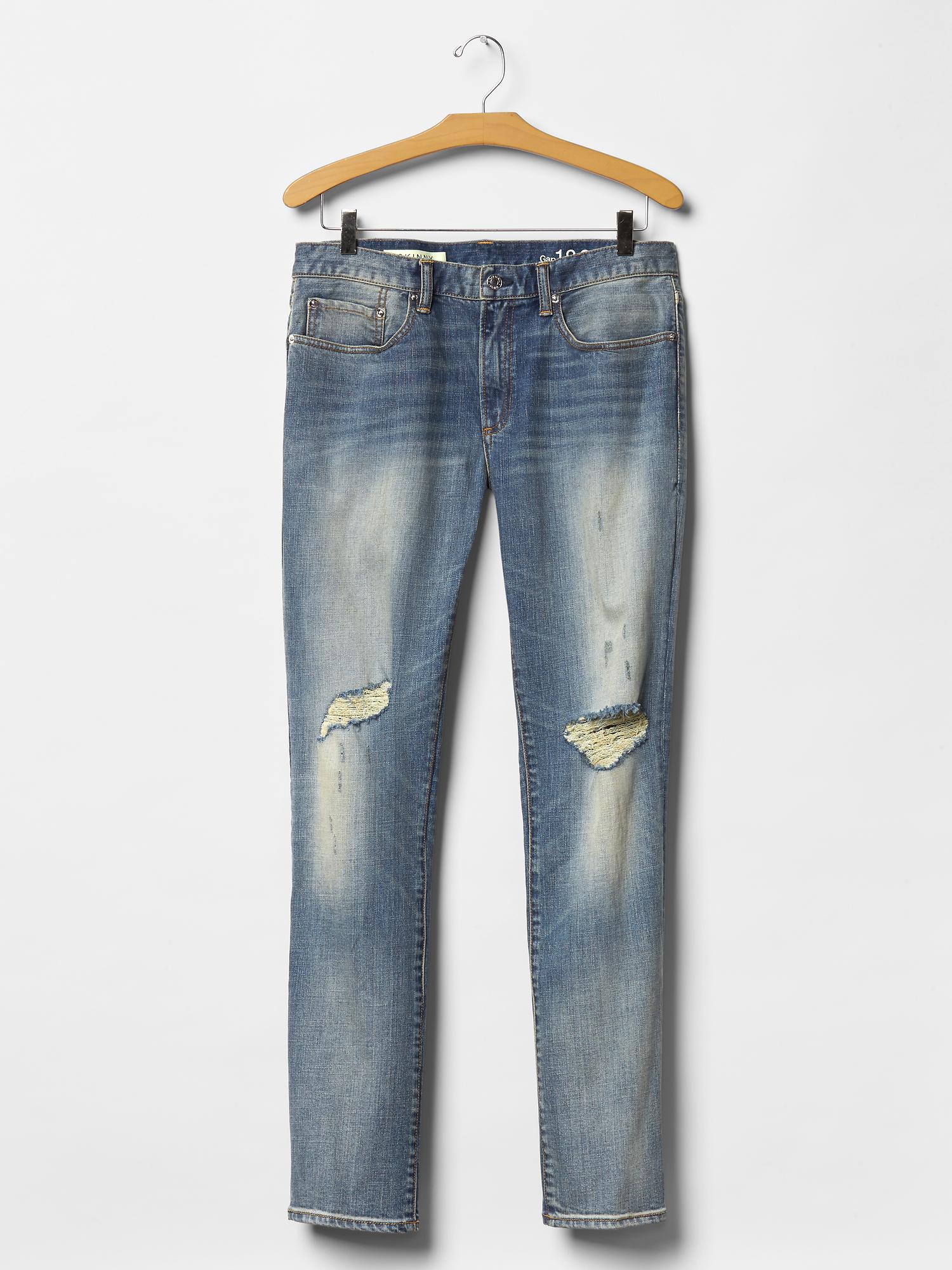1969 skinny fit jeans (antique destroyed wash) | Gap
