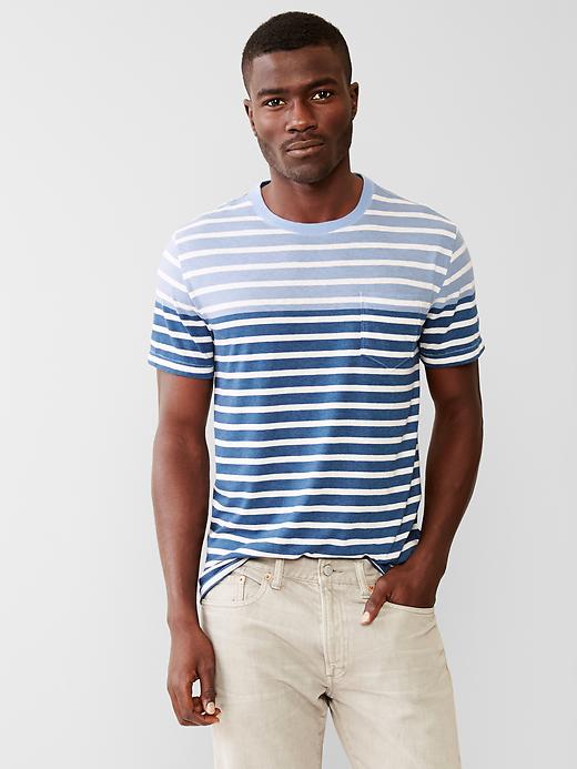 Image number 1 showing, Tri-blend stripe t-shirt