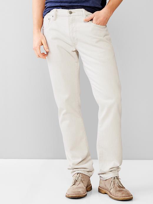 Image number 1 showing, 1969 straight fit jeans (natural white wash)