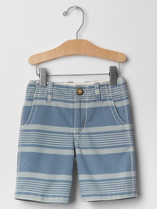 Image number 1 showing, Stripe flat front shorts