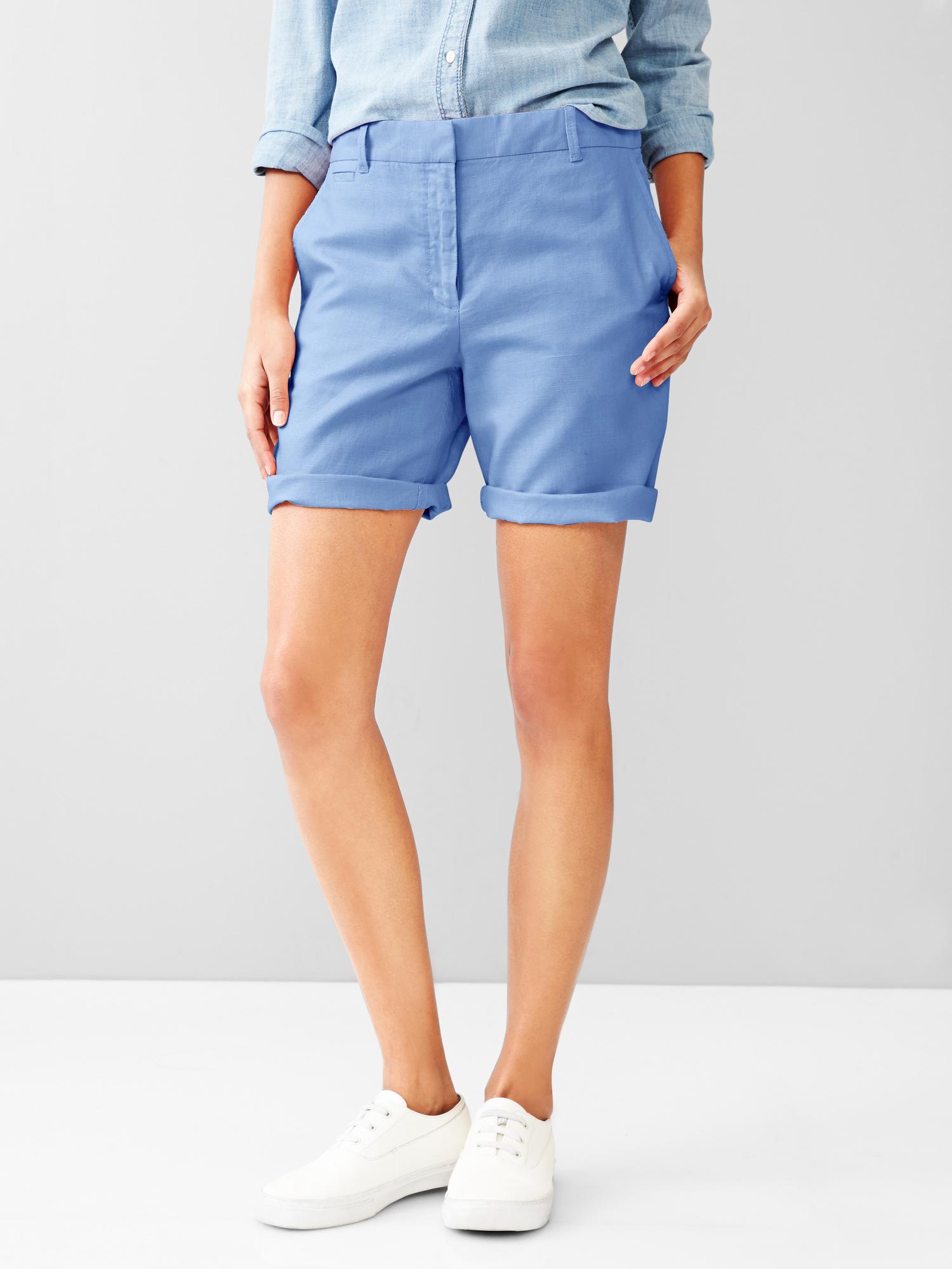 Gap boyfriend roll up khaki clearance shorts