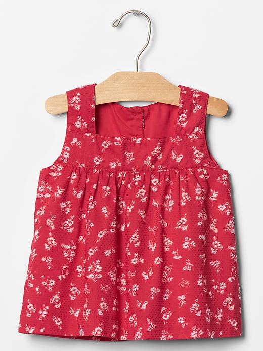 Image number 1 showing, Floral dobby top