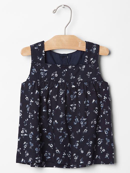 Image number 3 showing, Floral dobby top