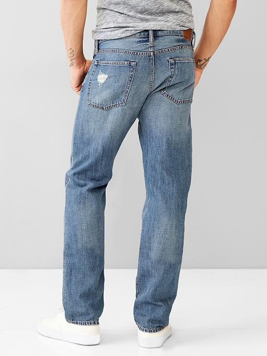 Image number 2 showing, 1969 straight fit linen jeans (medium destroy wash)