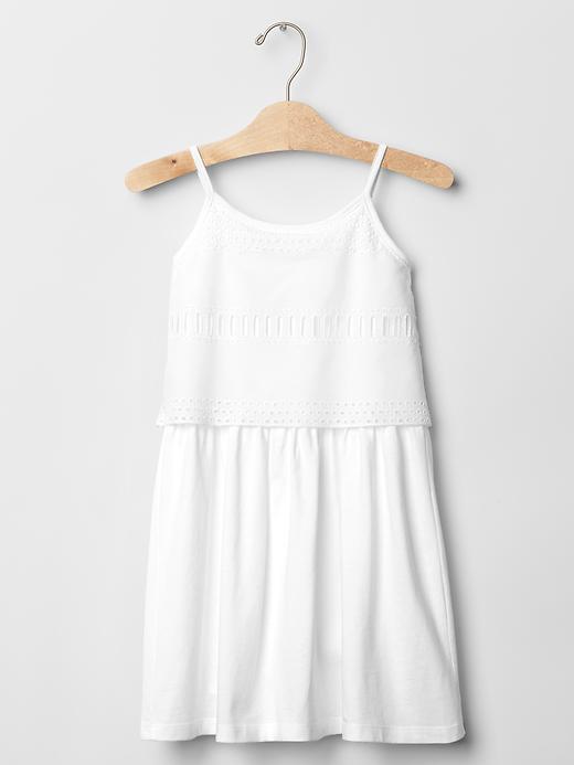 Image number 2 showing, Layered eyelet tank dress