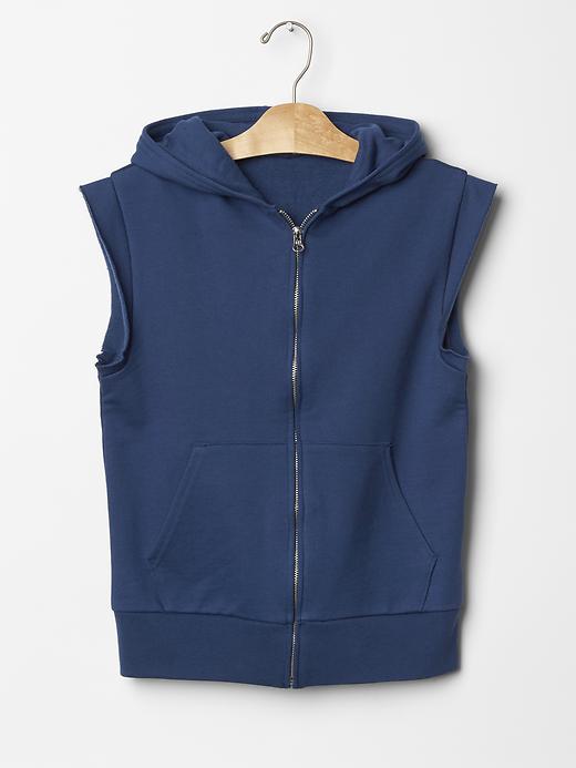 Image number 1 showing, Sleeveless hoodie vest