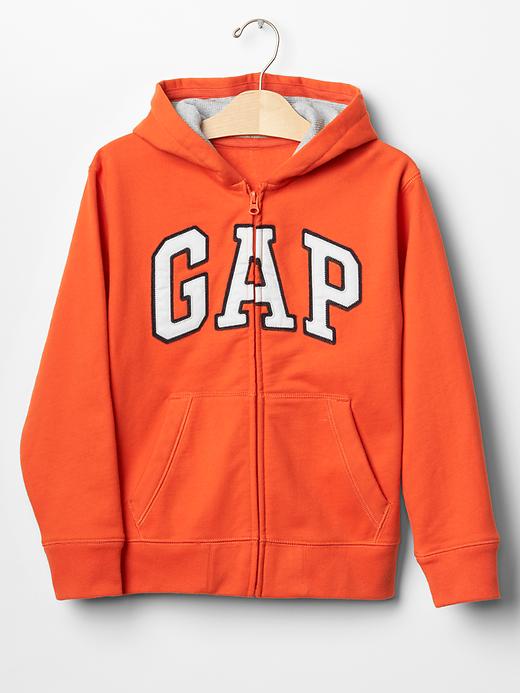Waffle-lined logo zip hoodie | Gap