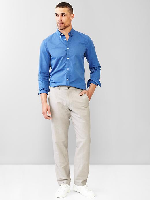 Image number 3 showing, The new linen-cotton khaki (straight fit)