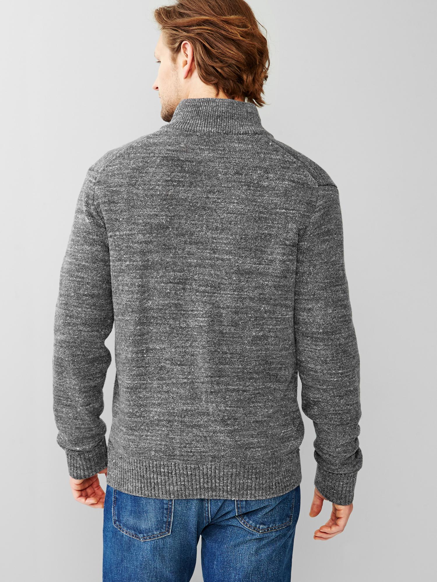 Marled mockneck cardigan | Gap