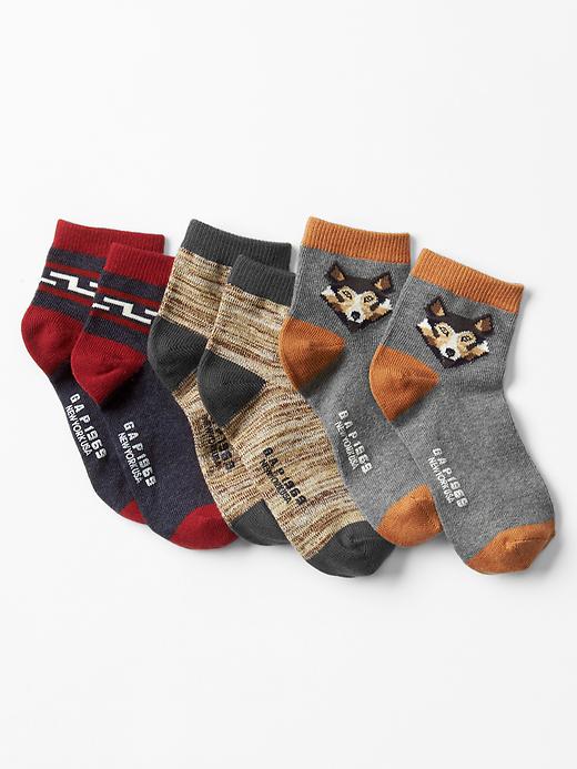 Wolf quarter socks (3-pack) | Gap