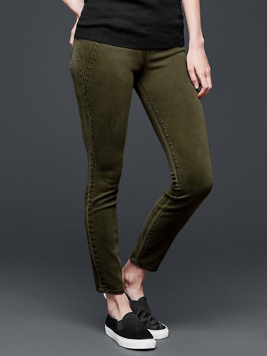 Image number 1 showing, 1969 resolution pull-on seamed legging jeans