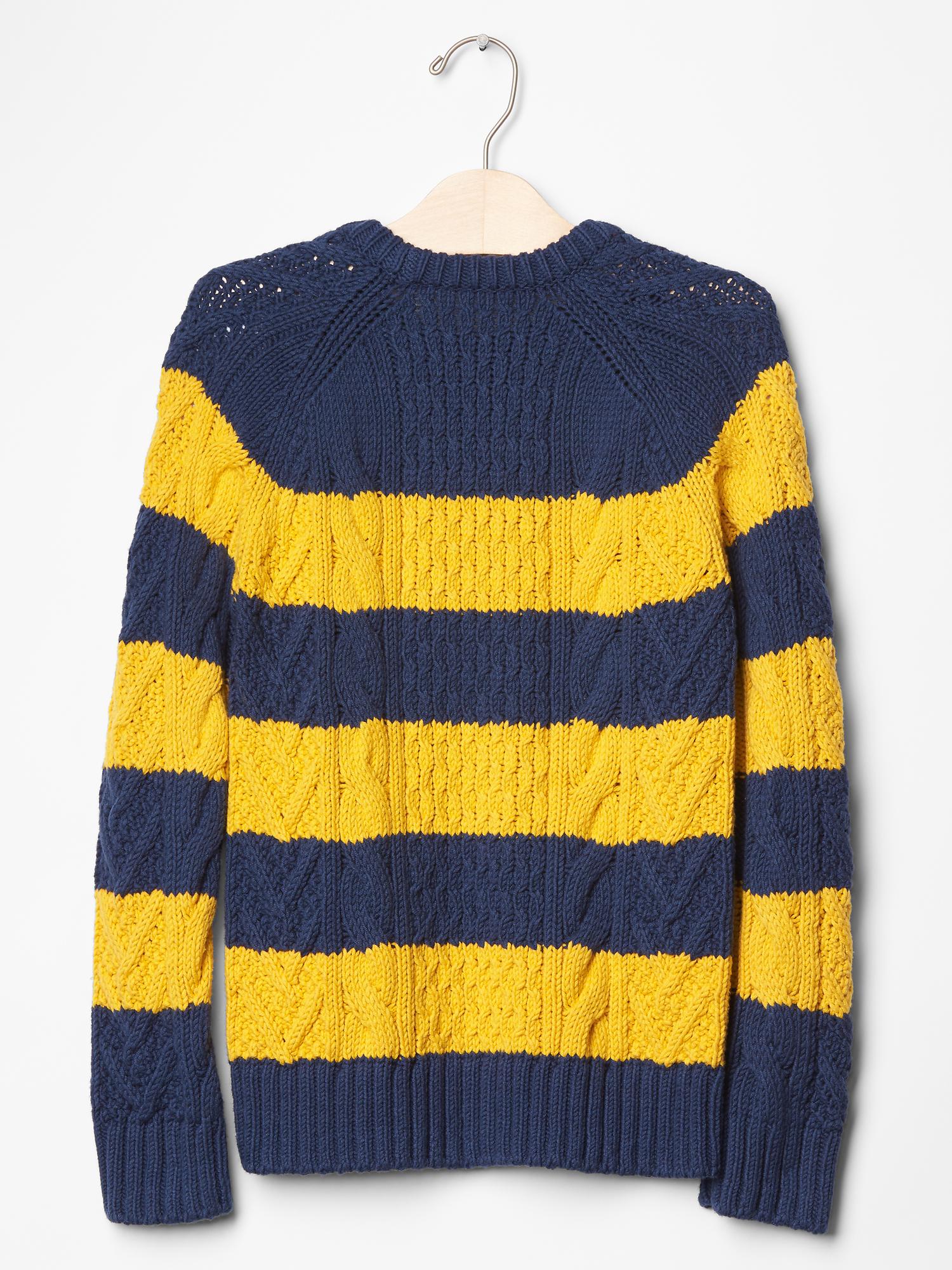 Stripe cable sweater | Gap