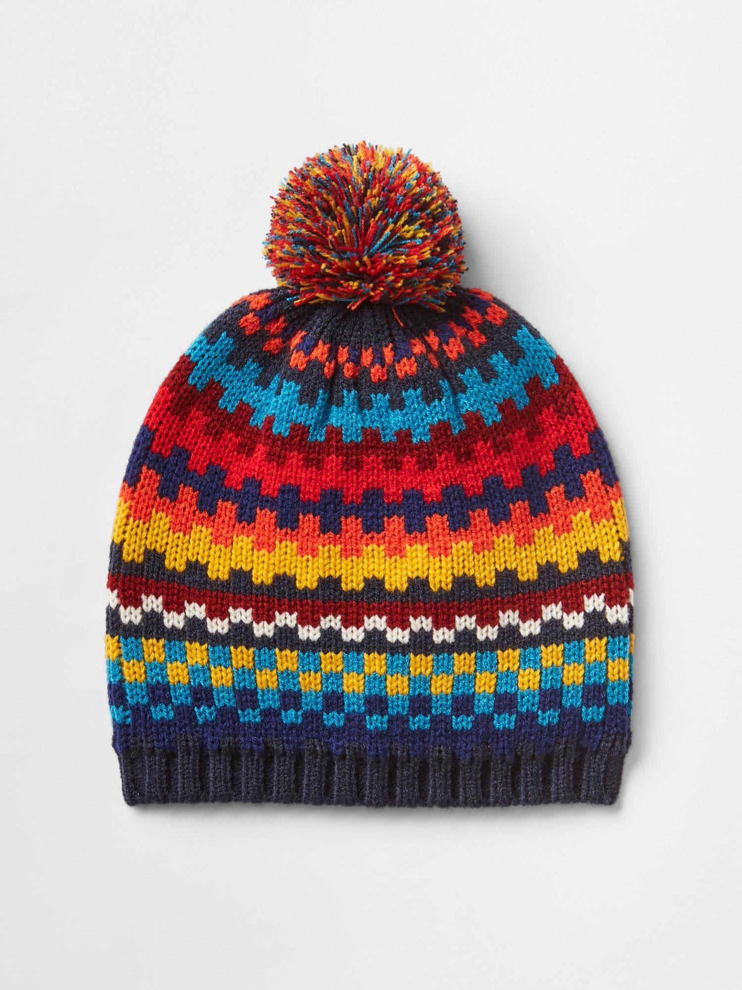 Multi Fair Isle Pom-pom Beanie | Gap