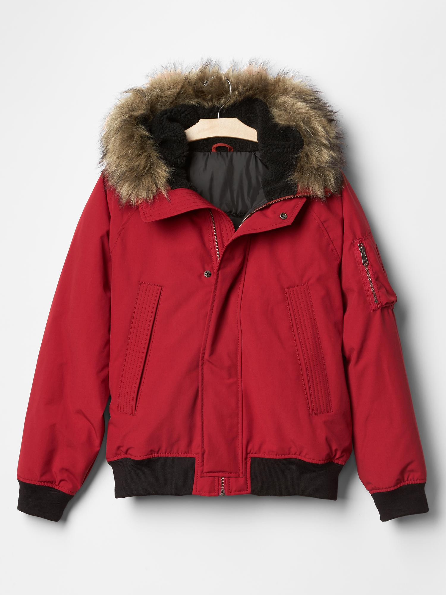 PrimaLoft® hooded bomber jacket