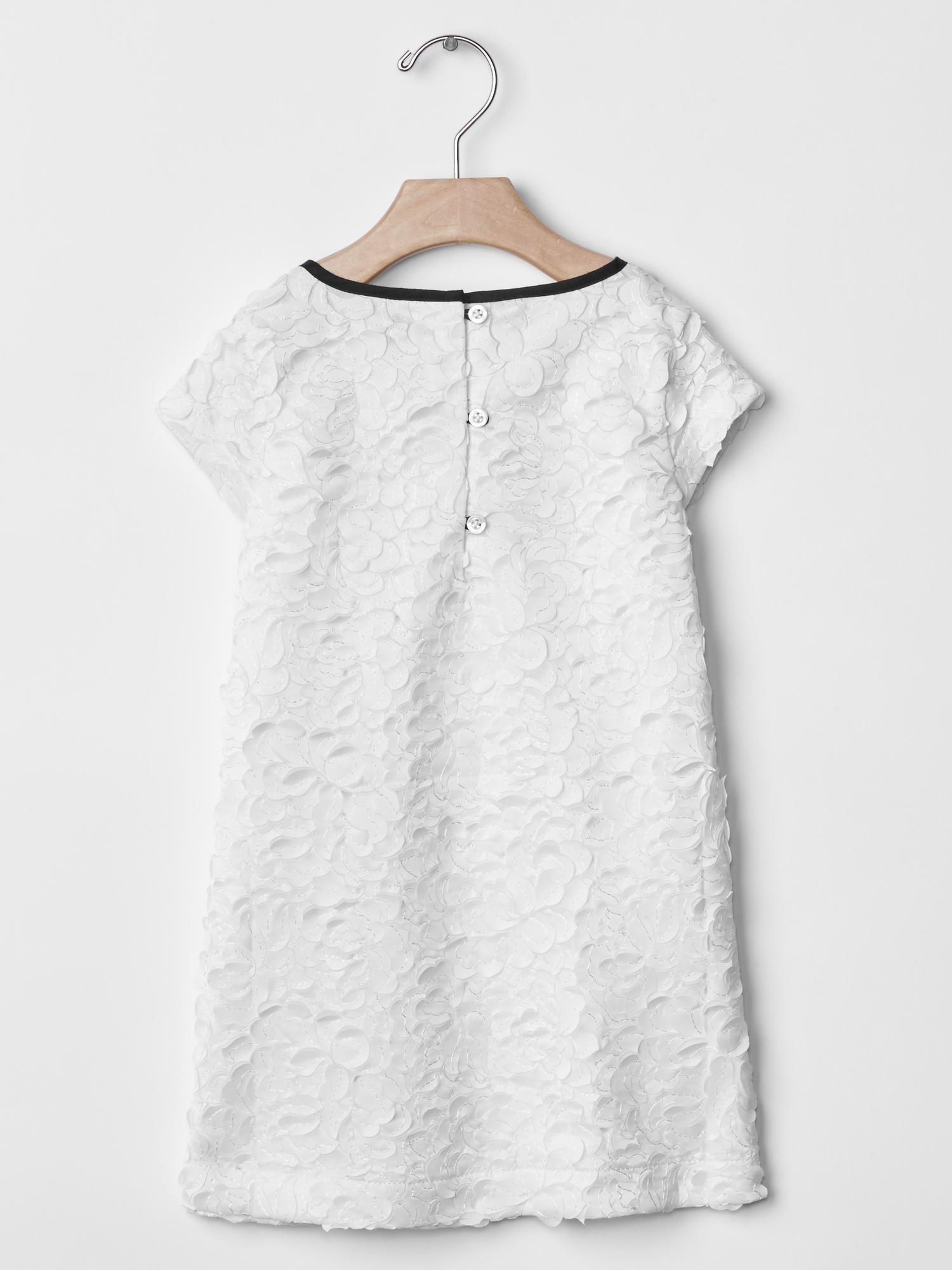 Ribbon rose embroidered dress | Gap