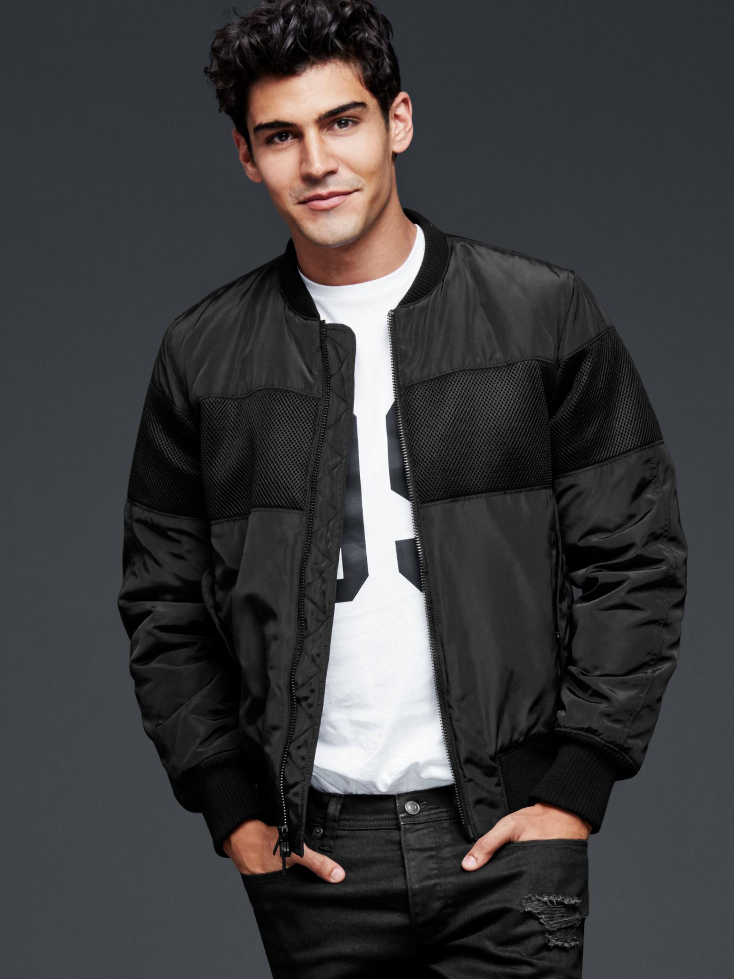 Gap + GQ STAMPD mesh flight jacket | Gap