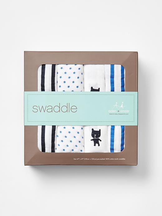 Image number 2 showing, babyGap x aden + anais&#174 print swaddle blanket (4-pack)