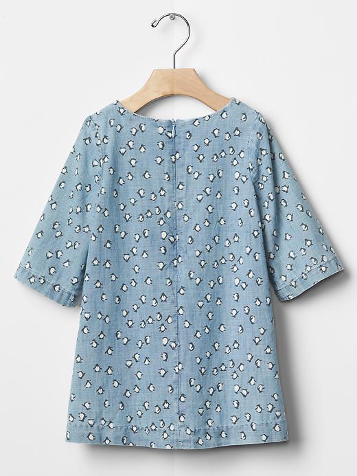 Image number 2 showing, Penguin pintuck chambray dress