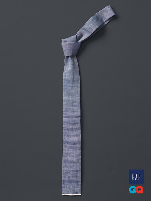 View large product image 1 of 1. Gap + GQ The Hill-Side selvedge chambray tie