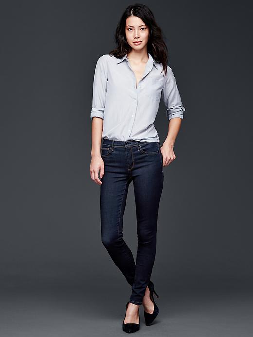 Image number 4 showing, Mid rise true skinny jeans