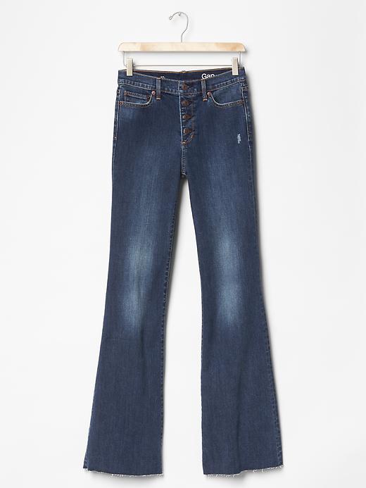 Image number 6 showing, 1969 authentic high rise flare jeans