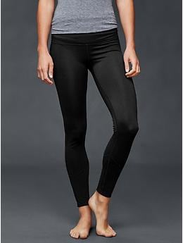 Gap Fit Blackout Technology Leggings Womens Size M 8/29 10/30 Black Pants  Ties