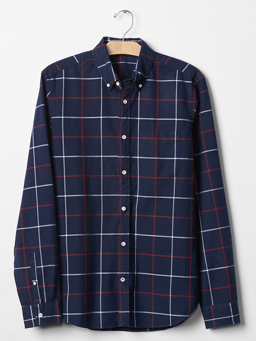 Image number 4 showing, Windowpane oxford shirt