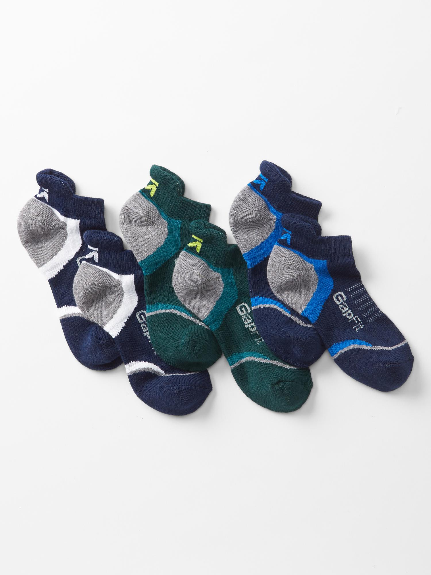 GapFit kids ankle socks (3-pack) | Gap