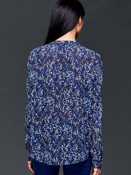 Image number 2 showing, Crochet print blouse