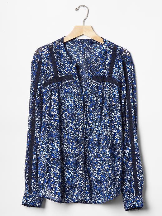 Image number 5 showing, Crochet print blouse
