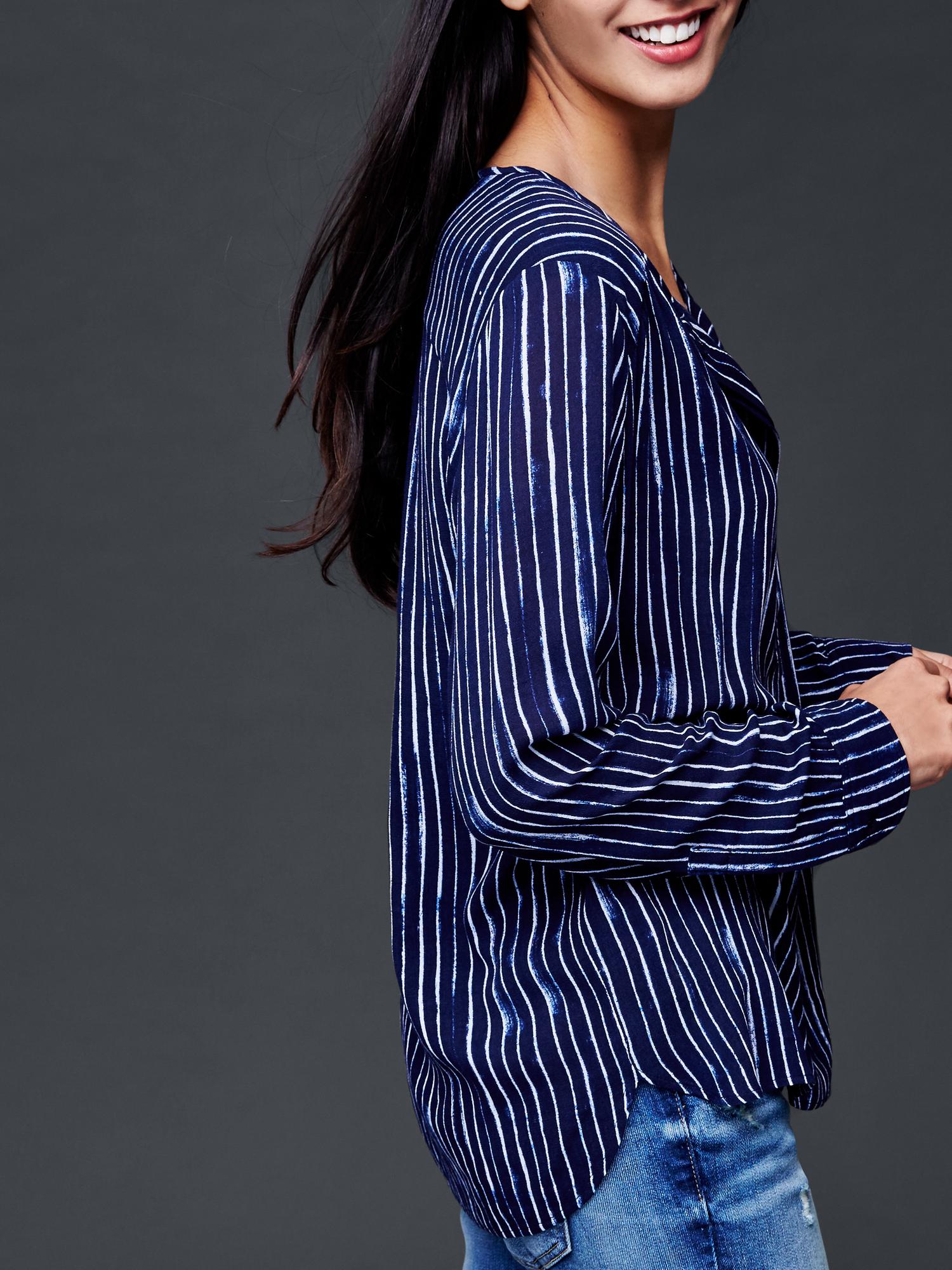 Shirred print blouse | Gap