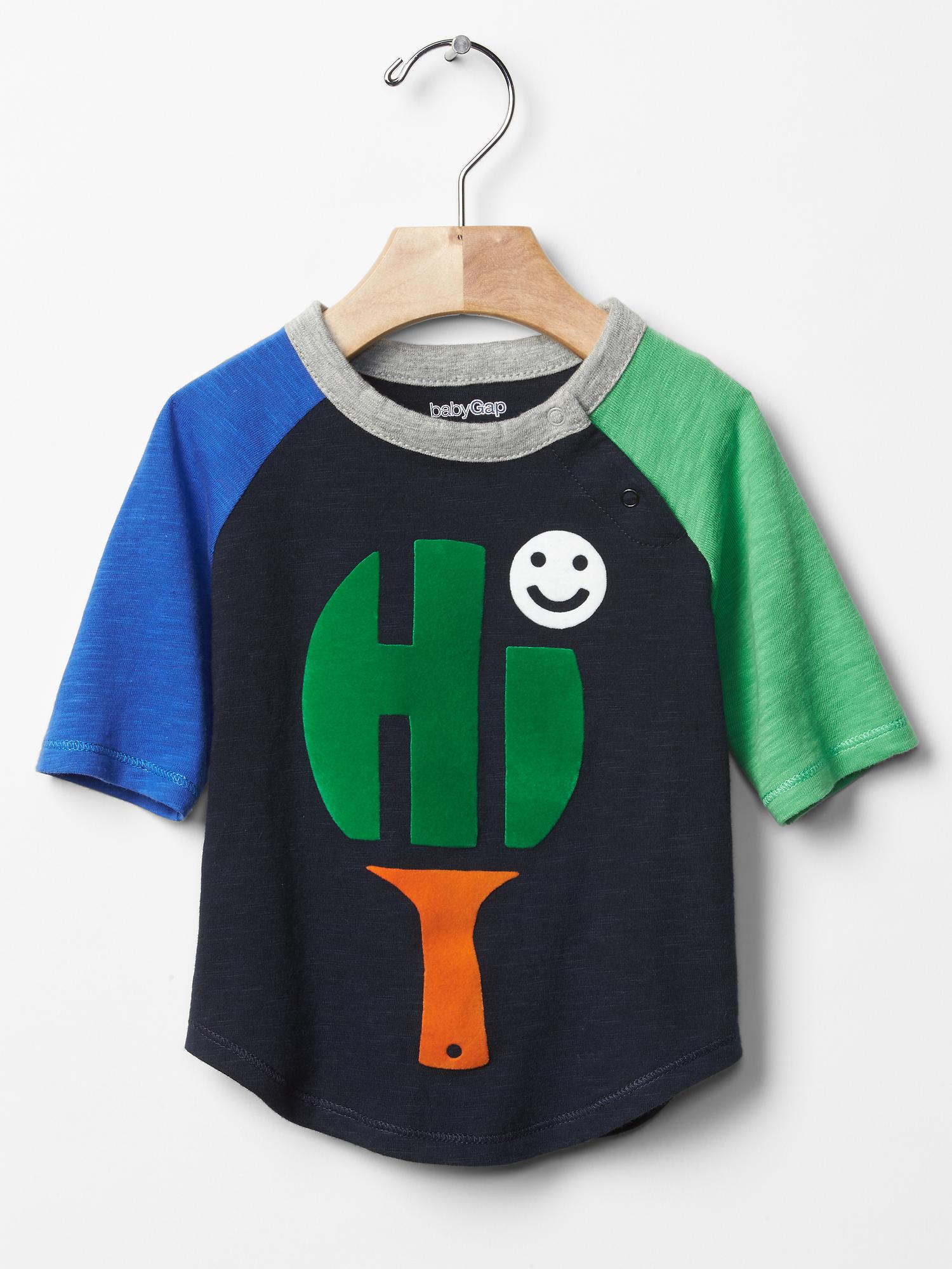 Graphic Baseball Tee - Green