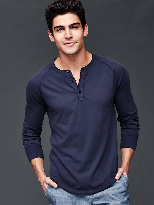 Vintage wash long sleeve henley | Gap