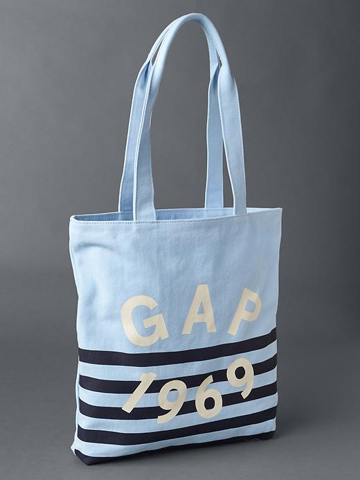 Image number 4 showing, Small logo stripe tote bag