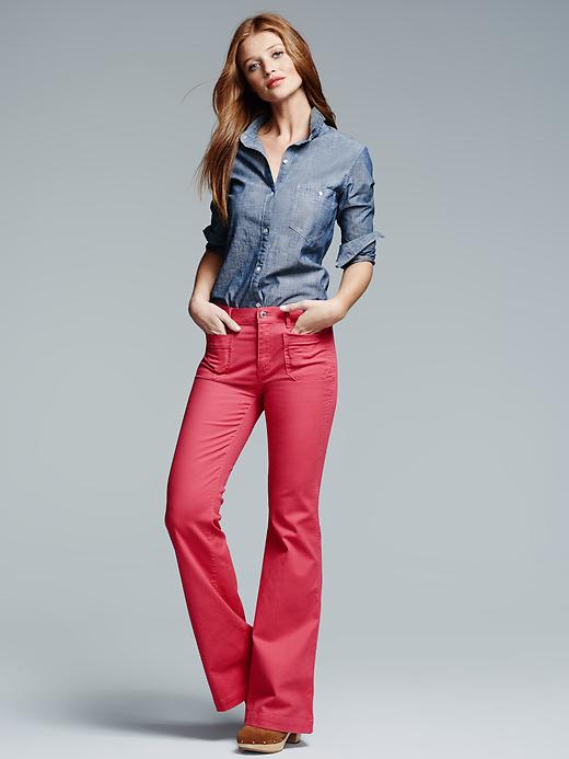 Image number 6 showing, Fitted boyfriend chambray shirt
