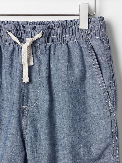 Image number 3 showing, 1969 pull-on chambray shorts