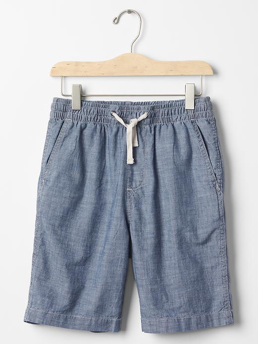 Image number 1 showing, 1969 pull-on chambray shorts