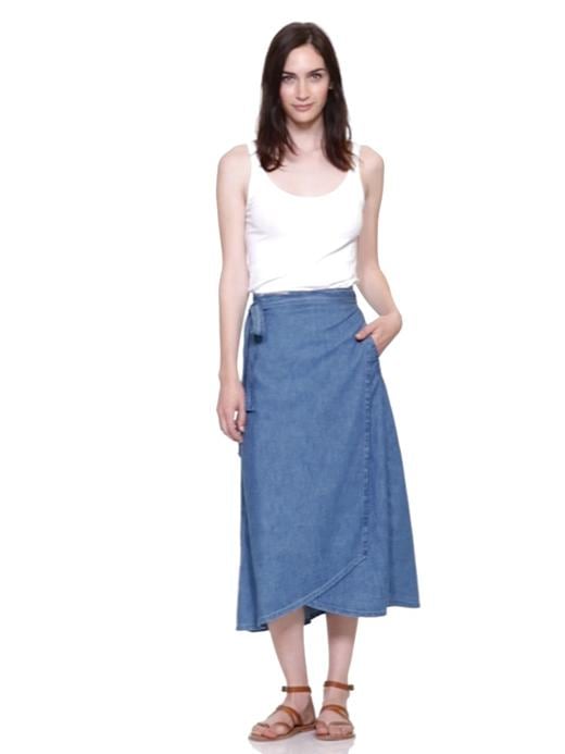 Gap 1969 clearance denim wrap skirt