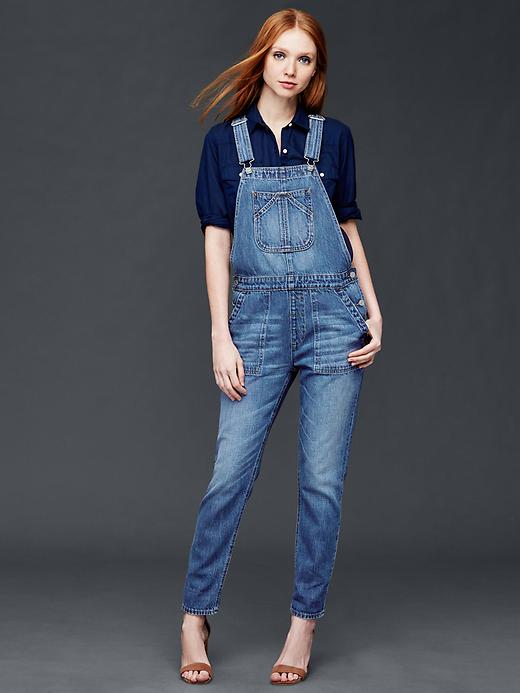 Image number 1 showing, 1969 denim slouch ankle overalls