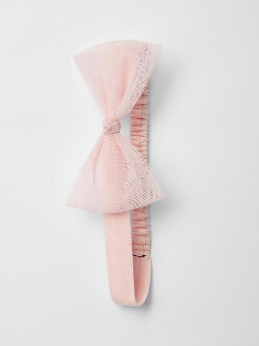 View large product image 1 of 1. Tulle bow slip-on headband