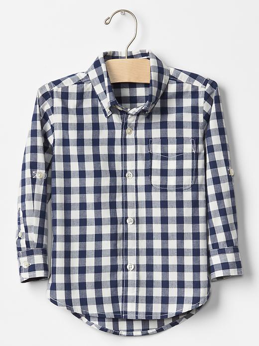 Image number 3 showing, Convertible check shirt