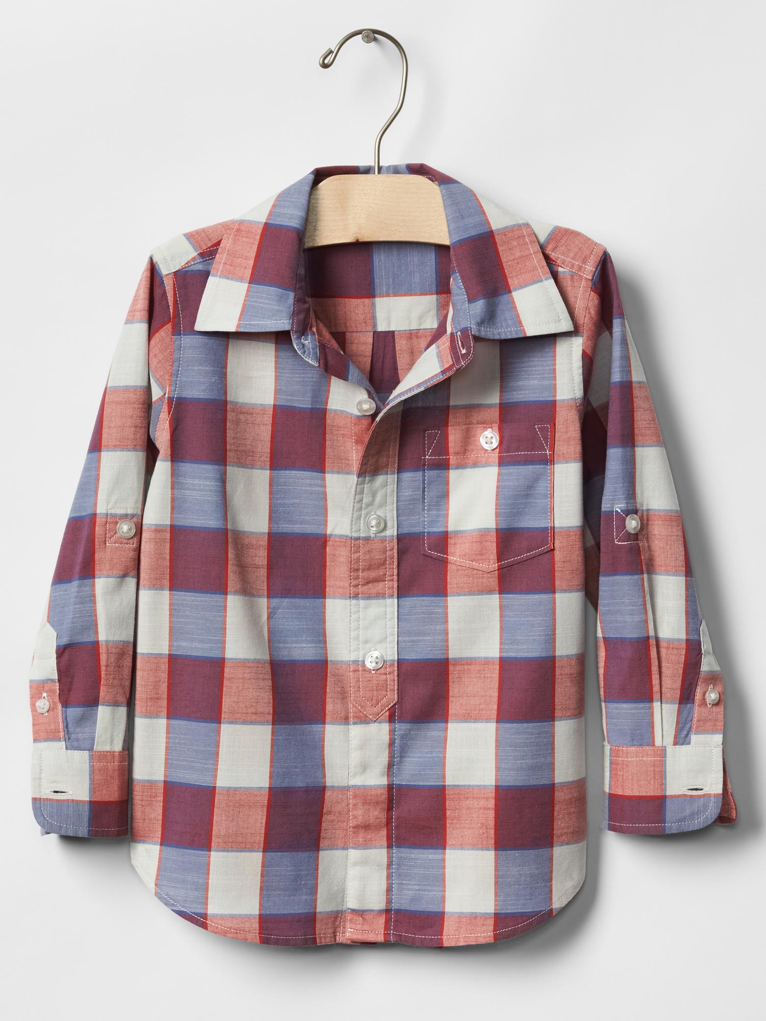 Americana plaid convertible shirt | Gap